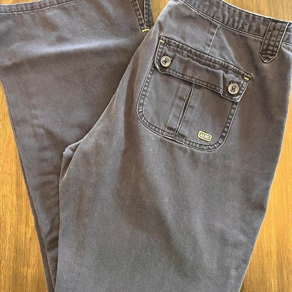 Y2K Aeropostale Navy Blue Khaki Pants sz 10